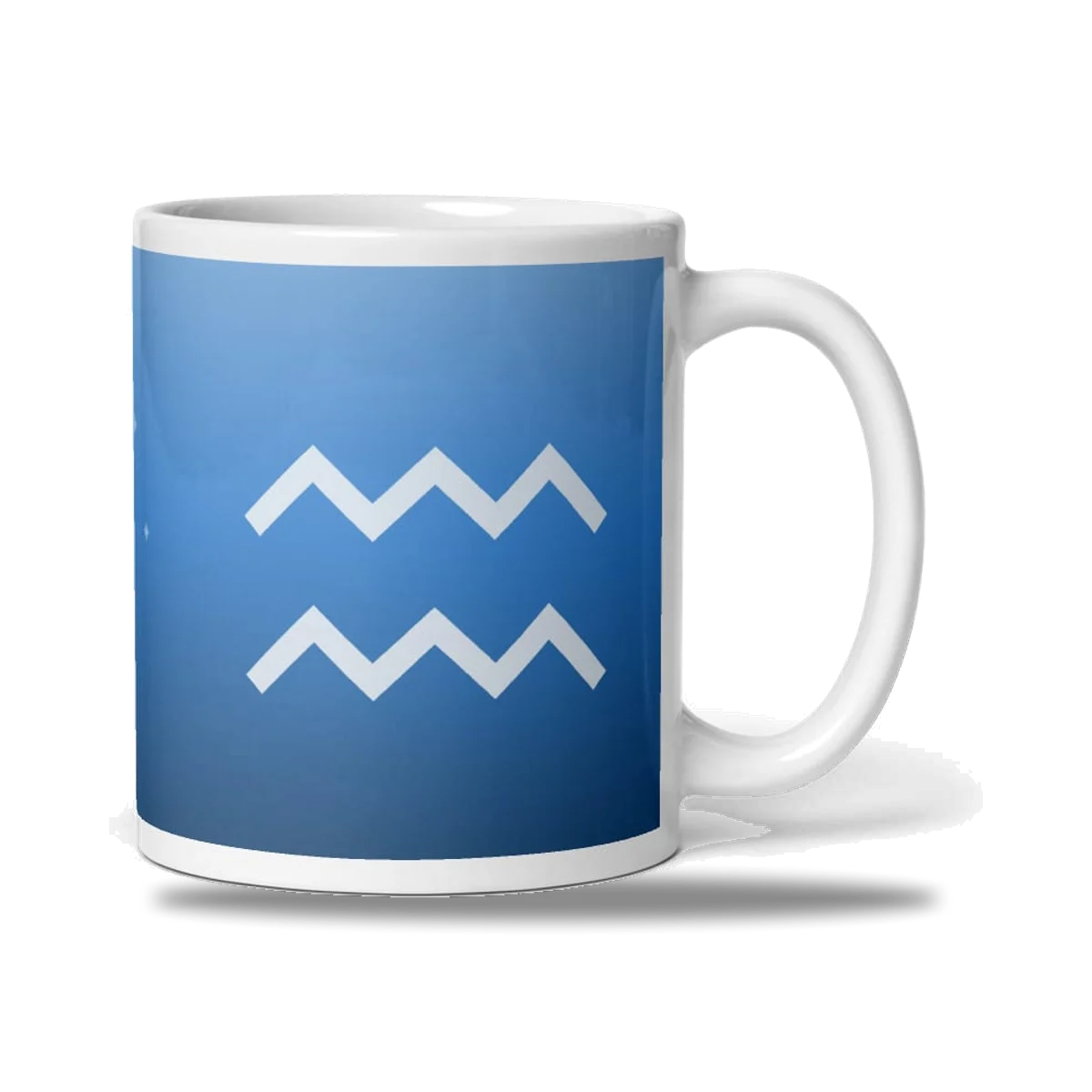 Aquarius Zodiac Mug in Vespertine Azure