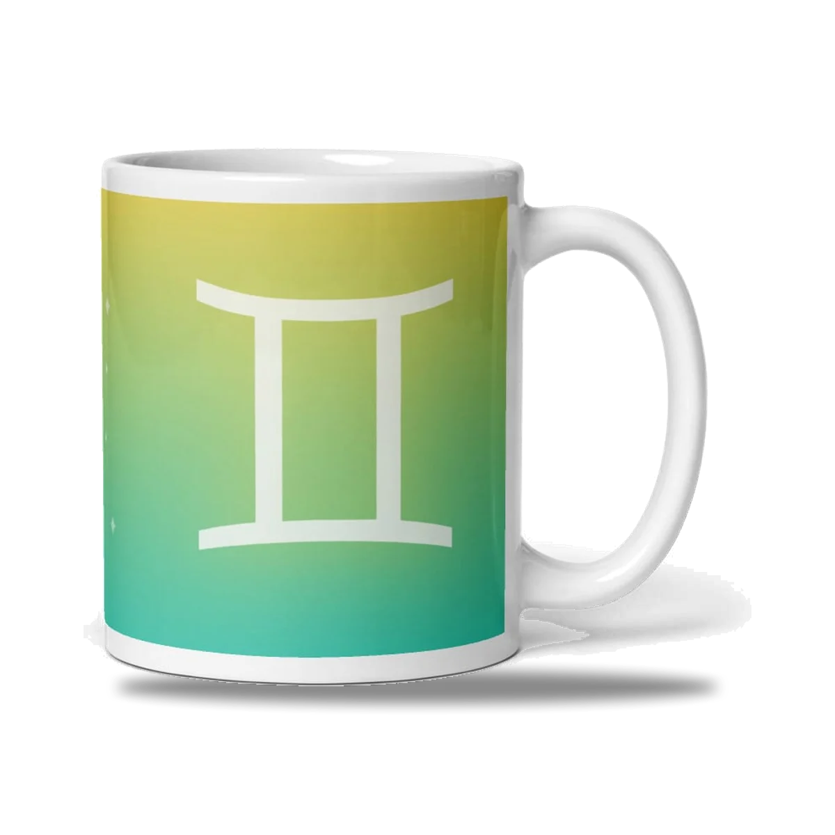 Gemini Zodiac Mug in Torchlit Marigold