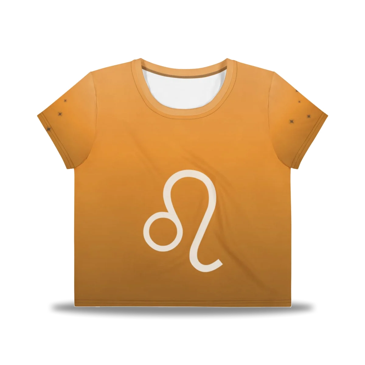 Leo Zodiac Crop Tee in Kindled Terracotta, front view