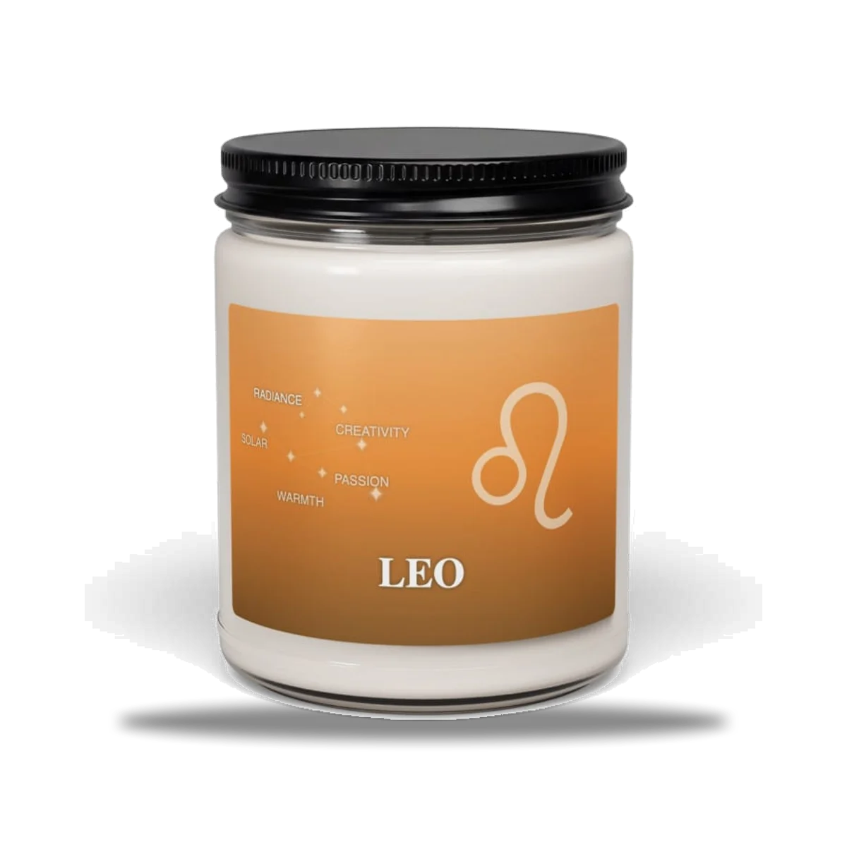 Leo Zodiac Candle in Kindled Terracotta, front view