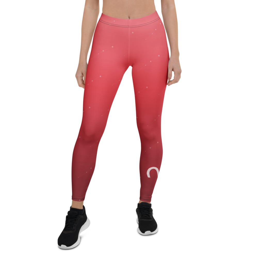 Aries Zodiac Leggings in Sunlit Carnelian