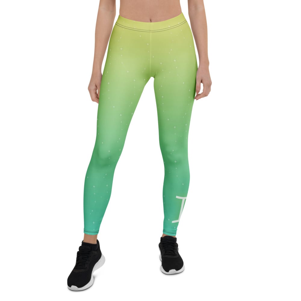 Gemini Zodiac Leggings in Torchlit Marigold