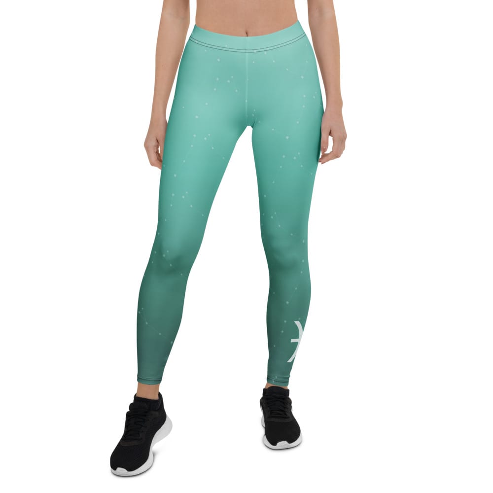 Pisces Zodiac Leggings in Wild Lagoon