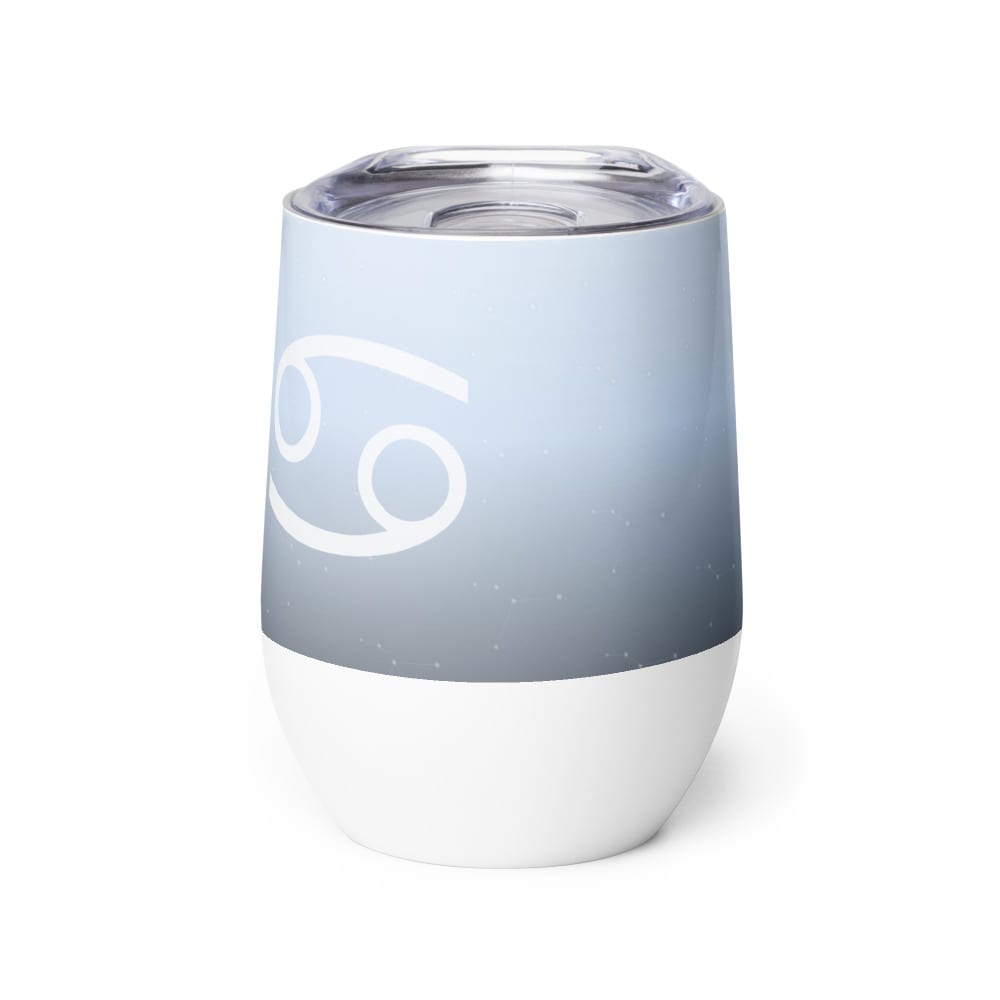 Cancer Zodiac Wine Tumbler in Luminous Periwinkle