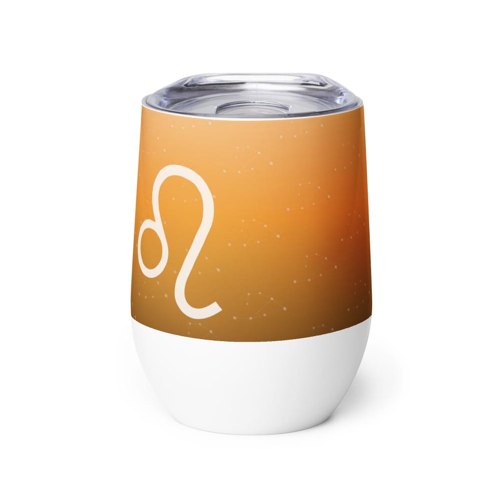 Leo Zodiac Wine Tumbler in Kindled Terracotta